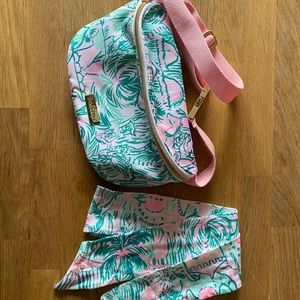 Lilly Pulitzer fanny pack and headband